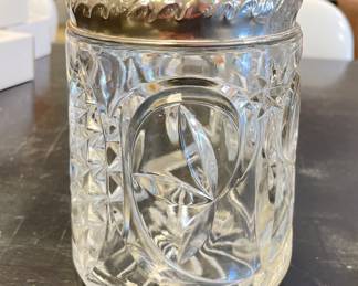 Cut Glass Jars with Silver Plate Lids. Photo 5 of 5.