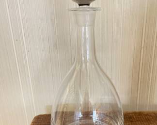 Glass Decanter with Nickel Finish Stopper.