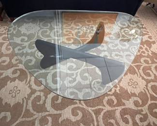 Noguchi Coffee Table with Black Matte Base. Measures 50" W x 36.2" W x 15.7" H. Photo 1 of 3.