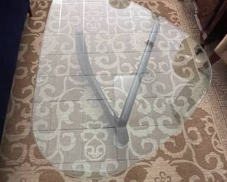 Noguchi Coffee Table with Black Matte Base. Measures 50" W x 36.2" W x 15.7" H. Photo 2 of 3.