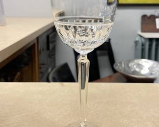 Set of 8 Cut Lenox Classic Laurel Cut Crystal Water Goblets with Gold Trim. Each Measures 8" H. Photo 1 of 2.