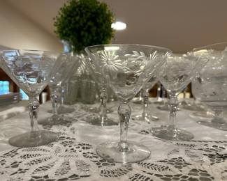 Seneca cut 250 low sherbet glasses