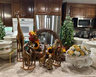 Wooden Giraffes - a small sample of the collection