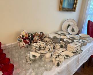 Huge Spode Christmas dishes collection