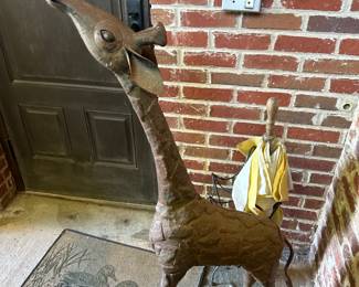 Large giraffe statue