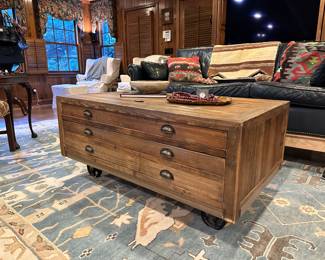 Printer drawer coffee table