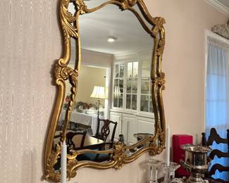 Louis XV style gilt mirror