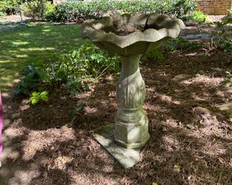 Cement bird bath