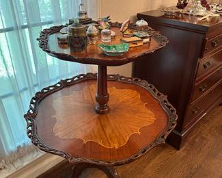 Antique Inlaid dumbwaiter