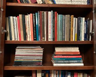 Books on interior decorating, antiques and collecting