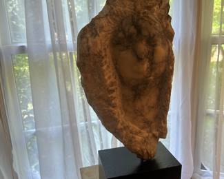 Original marble face sculpture by Michael Barkin