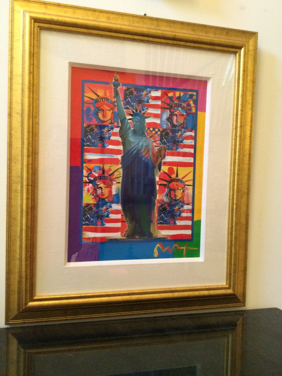 Peter Max "God Bless America" Litho