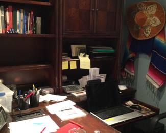 Quality Mahogany Wood Storage Office Bookcase File Section