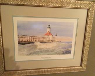 Light House Original Framed Picture