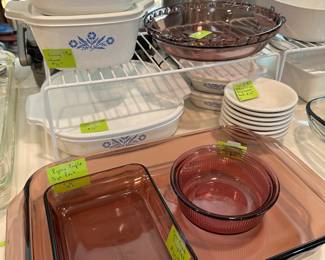 FOUR pieces of PURPLE Pyrex!!! 