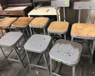 Tons of vintage metal stools and chairs. Priced right!