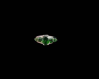 Diopside ring sterling silver