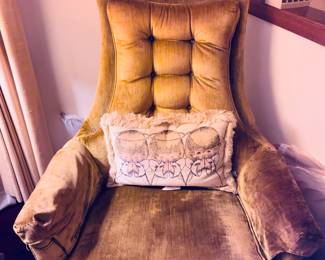 1960s velvet chair - great condition 