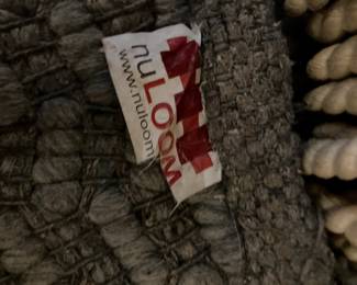 Another angle of the wool rug; grey, looks great!!