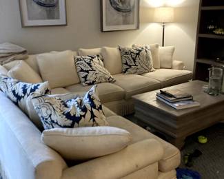 Sectional, with pillows