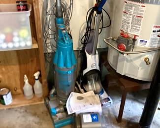 Wet Dry Vacuum, and Dyson, both are barely used; and come with owners manuals, and cleaning solution