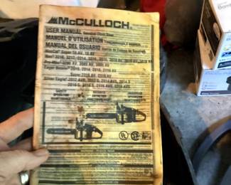 Chain saw, gas powered; with durable case