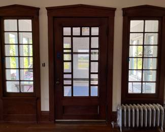 Exterior Back Door 83.75x41.75x2  $350                                       Windows to left & right of door 63"x25.5"  $50 each                 Trim for each opening $50 