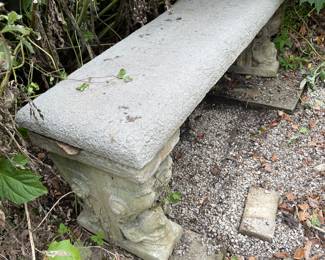Concrete garden bench 56x15x20 $500
