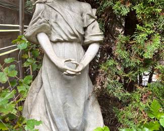 Concrete/stone garden angel 46” $350