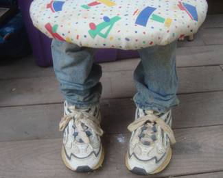 Artsy footstool