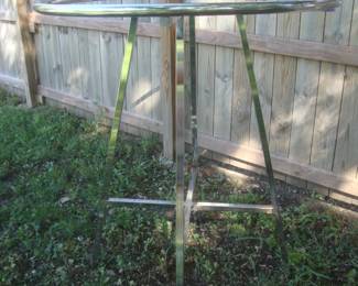 Folding chromed clothes rack