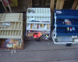 3 boxes fishing tackle 