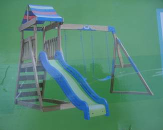 Briarcliff cedar swing set, new in box