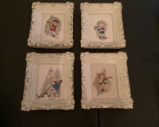 Small vintage children prints