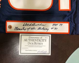 SIGNED DICK BUTKUS JERSEY NEW