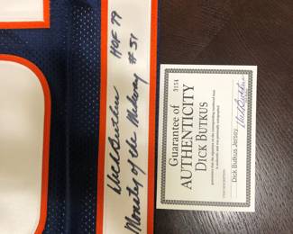JERSEY DICK BUTKUS SIGNED