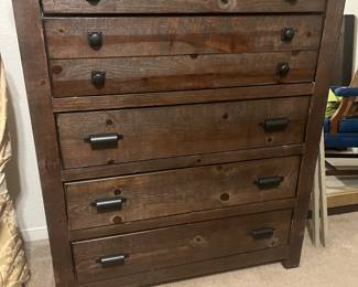 Heavy bedroom chest, matches bed mirror and side table