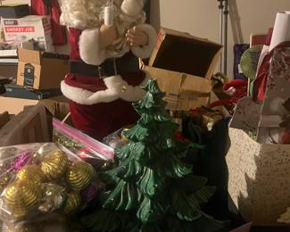  Christmas Santa and ceramic tree