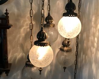 Mid century swag lamp chandelier 