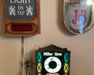 Vintage Beer light up signs 