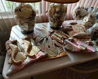 Sea motif wooden wall decor 7 pieces