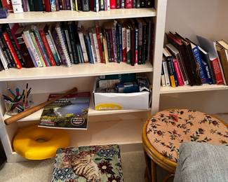 2 small vintage stools