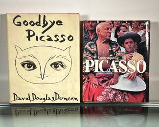 (2PC) BOOKS ON PICASSO | Including goodbye, Picasso, by David Douglas Duncan; and understanding Picasso, by Domenico, Porzio, and Marco Velsecchi - w. 13 x h. 10 in