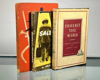 (3PC) EARLY PLAY BOOKS | Including death of a salesman by Arthur Miller, 1949 second edition; a streetcar named desire by Tennessee Williams fourth printing; and inherit the wind by Jerome Lawrence and Robert E Lee
