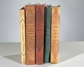 (5PC) VANGUARD & SUNDIAL PRESS BOOKS | Including Tommy Gallaghers crusade; a note on literary criticism; to life, adventurous; more stories, by James T Farrell; $1000 a week
