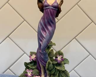 Franklin Mint Lady Violet Porcelain Figurine - Rare!