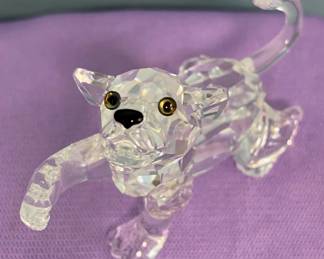 Swarovski Crystal Lion Cub Figurine with Box