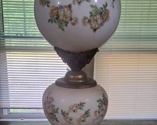 Double globe antique lamp c. 1920