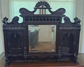 Amazing hand carved architectural cabinet