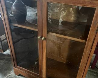 Small Cabinet with Glass Front Doors